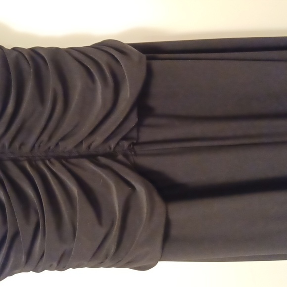 Black Draped Front Jumpsuit. Size 10. - Picture 4 of 7